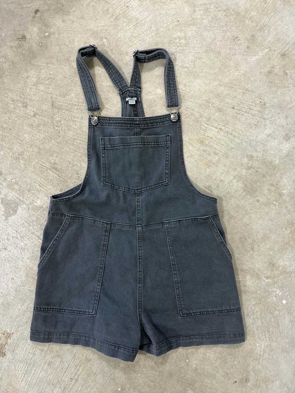 Y2k Aerie Black Denim Shortalls overall romper M | Y2K